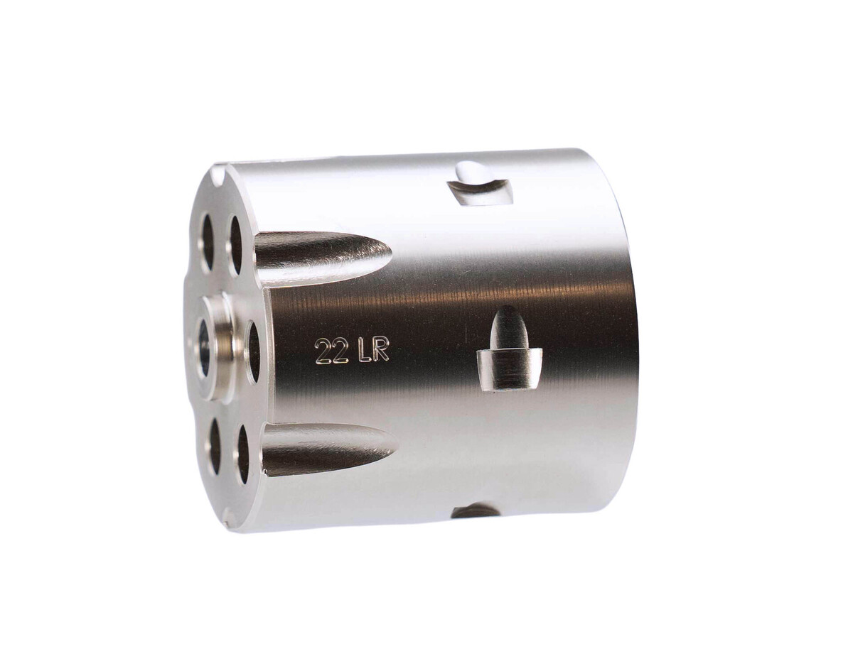 Heritage Rough Rider .22LR 6-Shot Replacement Cylinder - Polished Nickel Finish Heritage Rough Rider .22LR 6-Shot Replacement Cylinder - Polished Nickel Finish